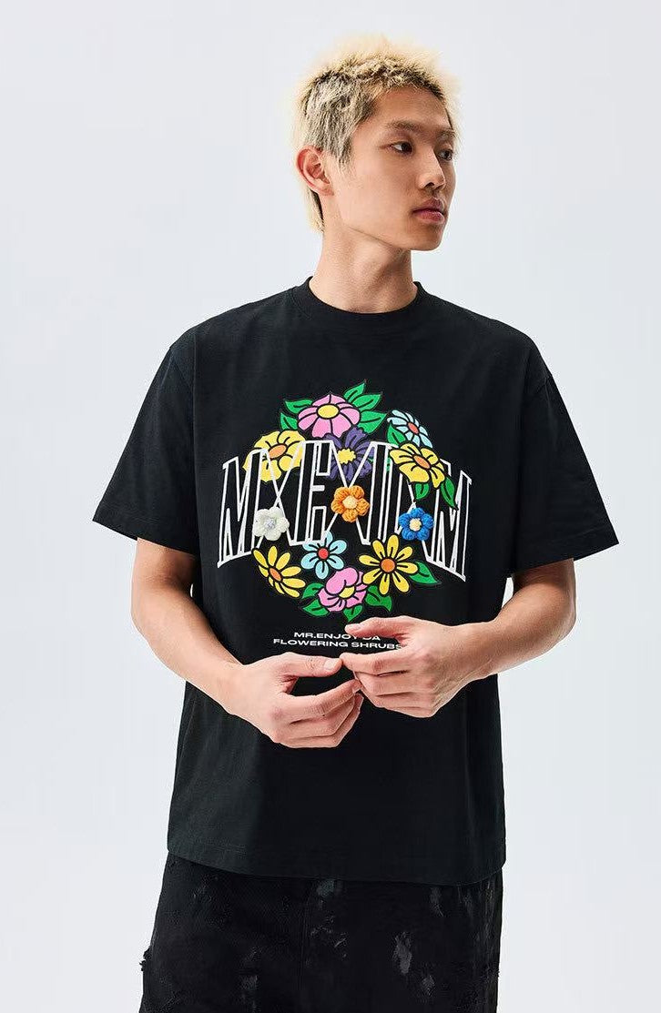 MEDM Hydrangea Design Short-sleeved T-shirt