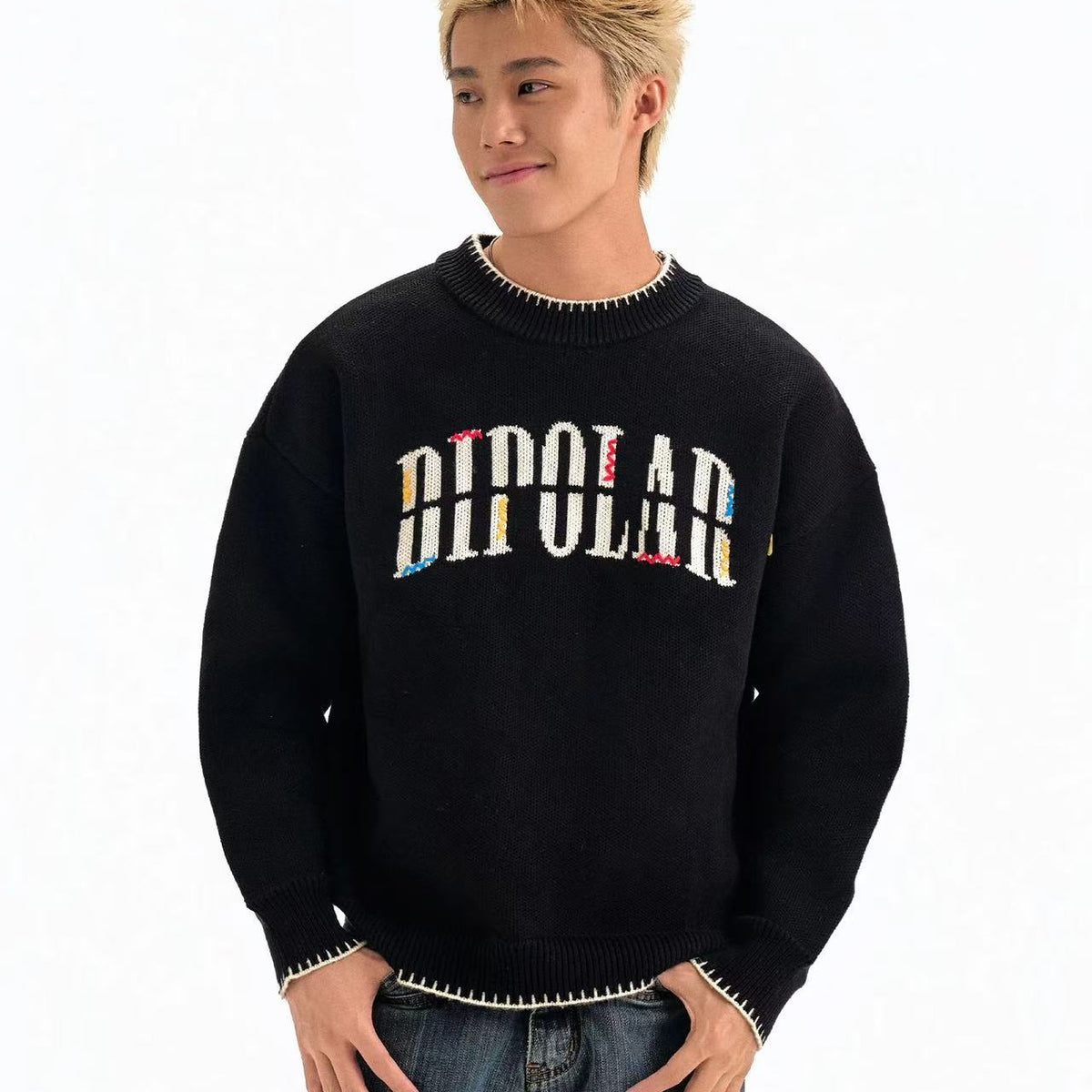 BIPOLAR Disconnected Round Neck Sweater
