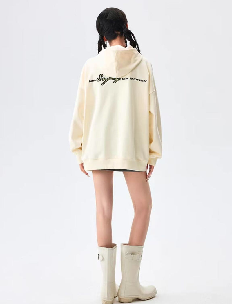 MEDM Neon Color Letter Hoodie