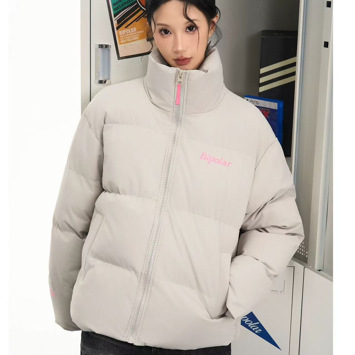 BIPOLAR Basic Logo Cotton Coat