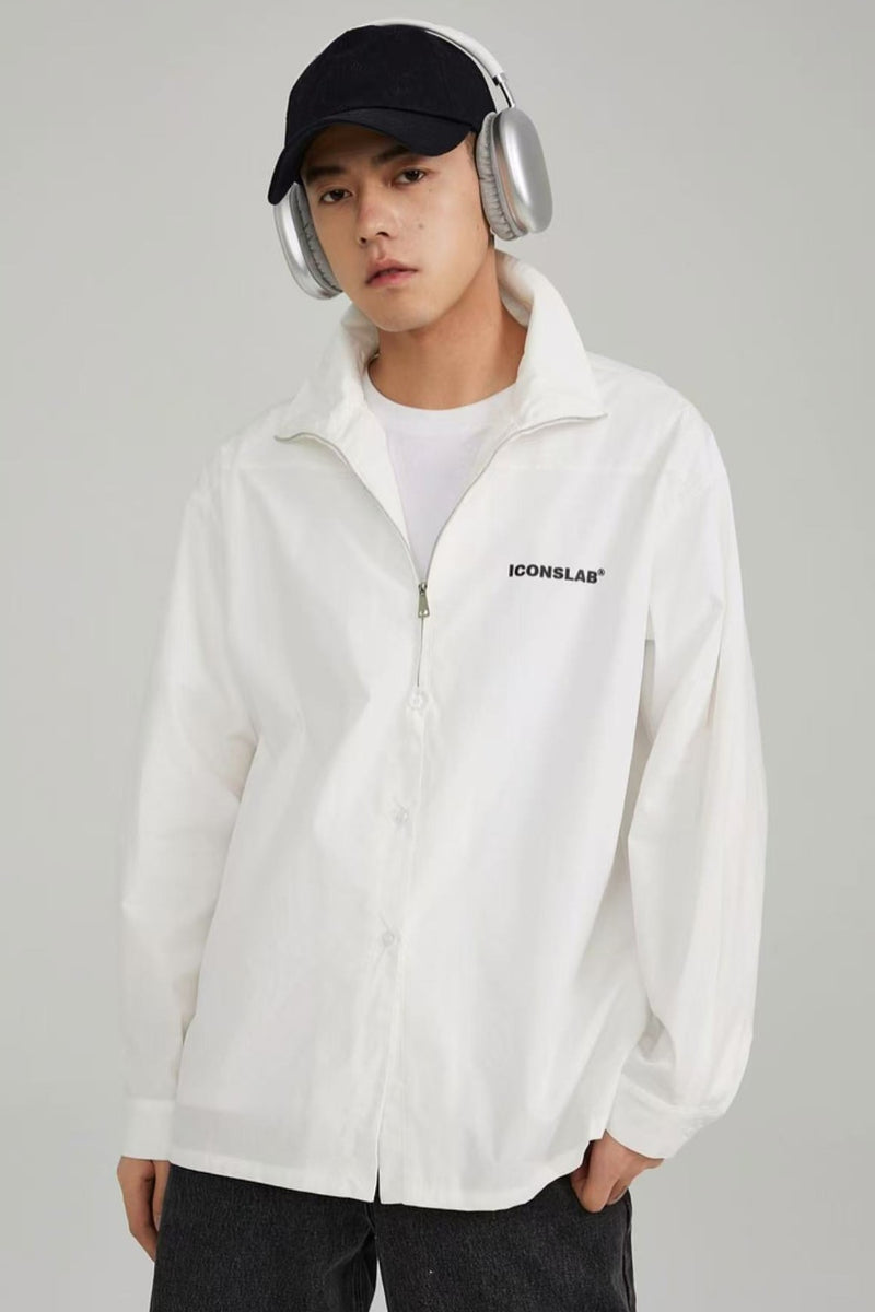 ICONSLAB Half Zip Fly Placket Shirt