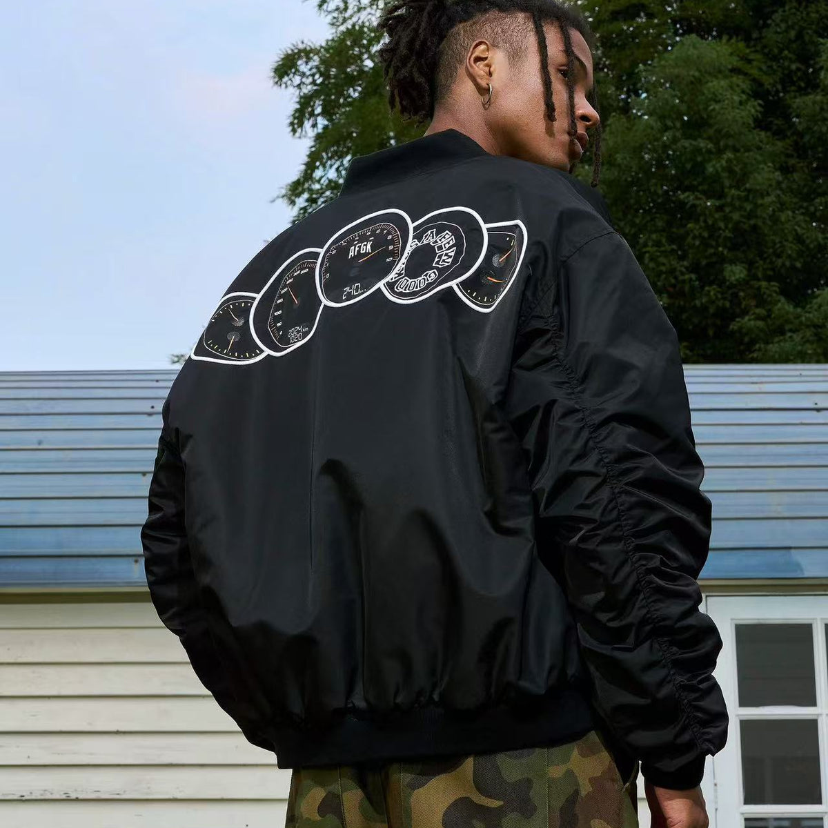 AFGK Supercar Tachometer MA1 Bomber Jacket