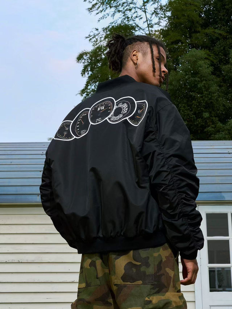 AFGK Supercar Tachometer MA1 Bomber Jacket