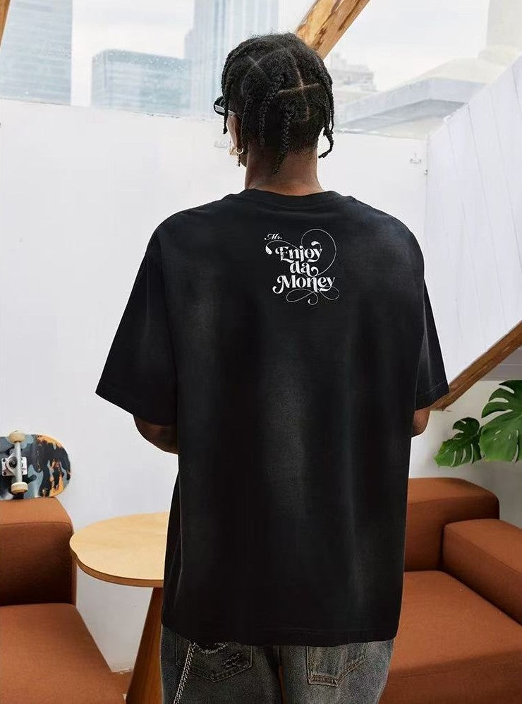 MEDM Angel Butterfly Washed Short Sleeve T-Shirt