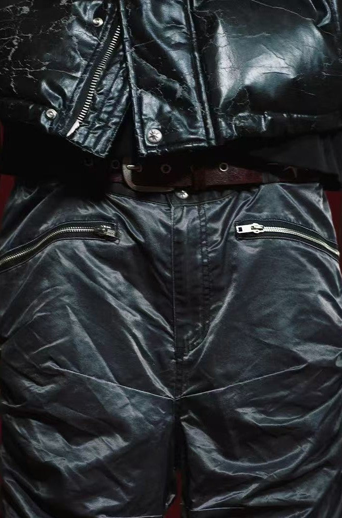 REMEDY Pleated Zipper Casual Trousers