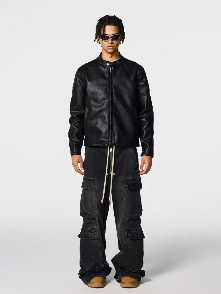 ACHOCK Retro Tailoring Heavy Motorcycle Jacket