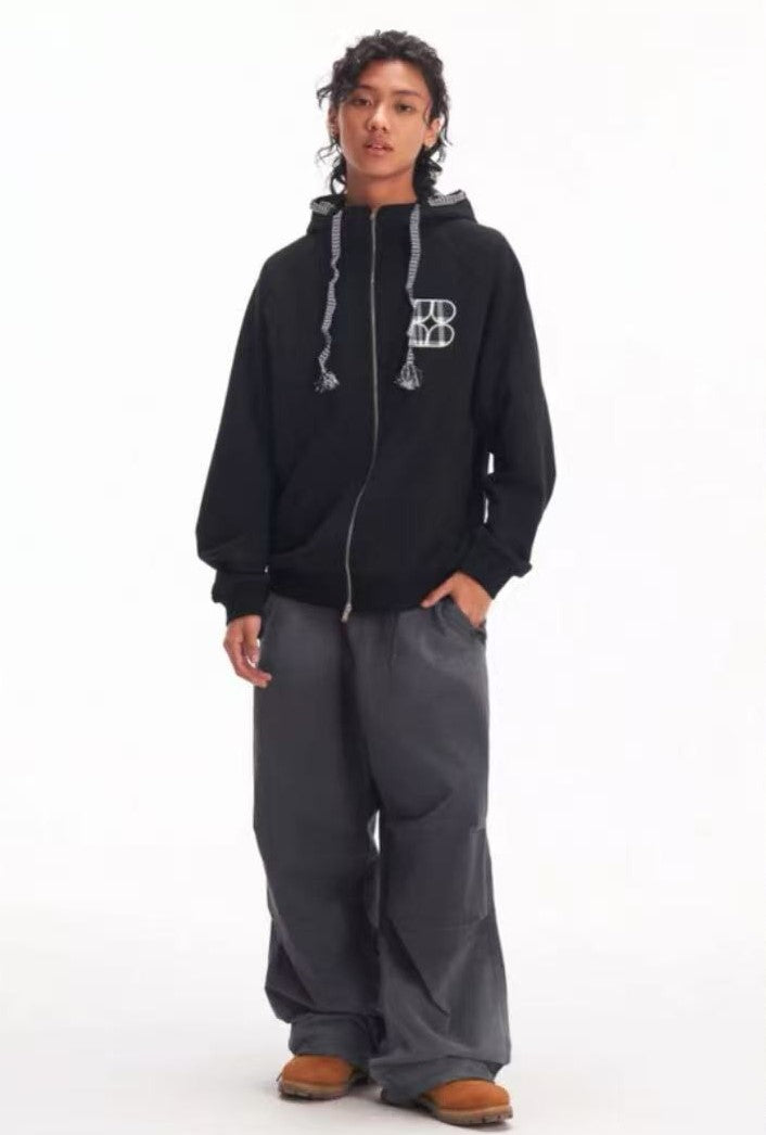 BIPOLAR Ethnic Style Sub-zip Sweatshirt