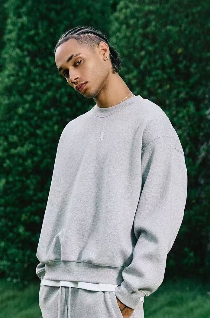 REMEDY Octagram Star Logo Print Sweater