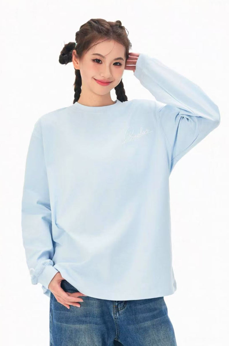 BIPOLAR Handwritten LOGO Long-sleeved T-shirt