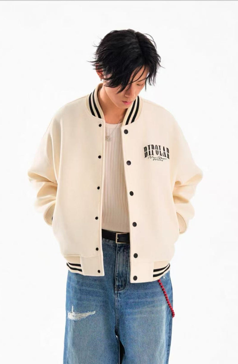 BIPOLAR  Basic Lettered Baseball Jersey