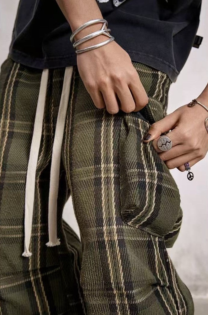 REMEDY Plaid Cargo Trousers