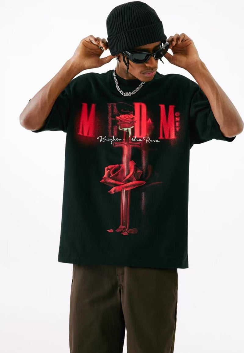 MEDM Hip Hop Rose Short Sleeve T-Shirt