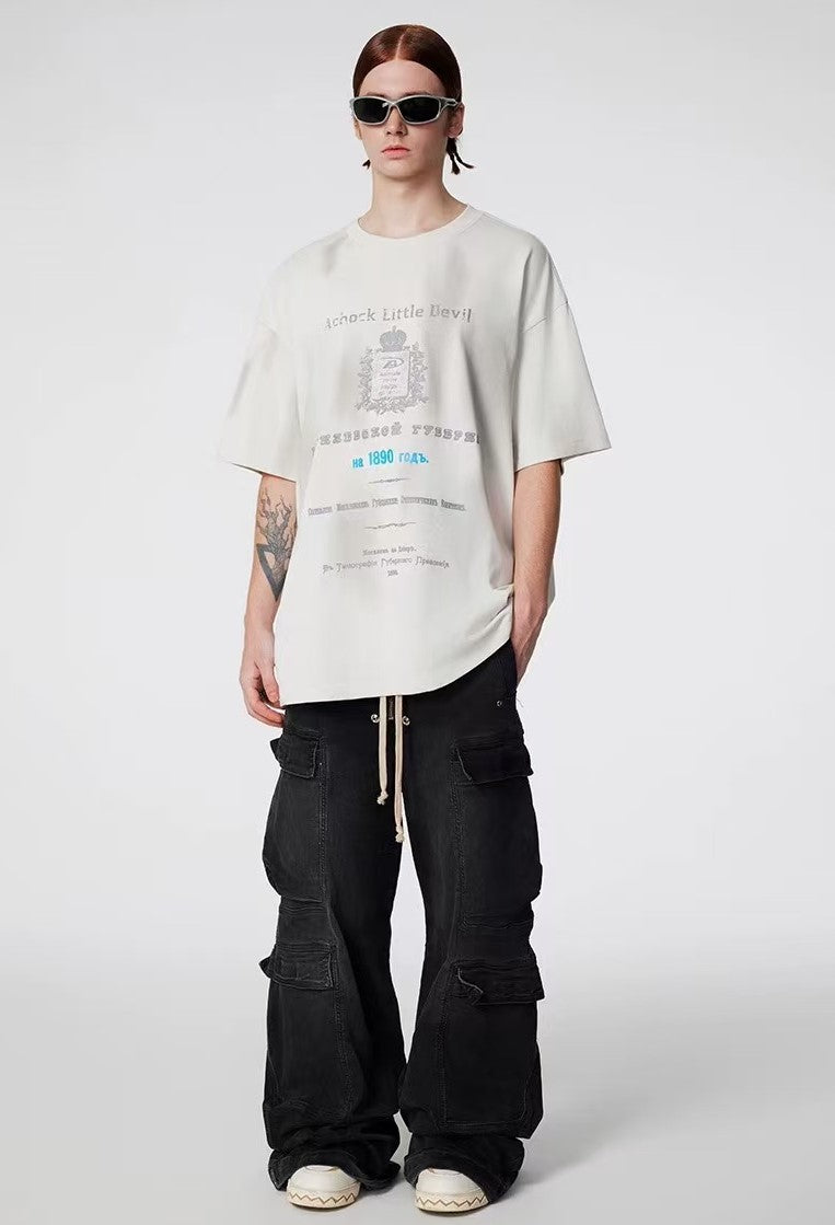 ACHOCK Washed Distressed and Dirty Craft T-shirt