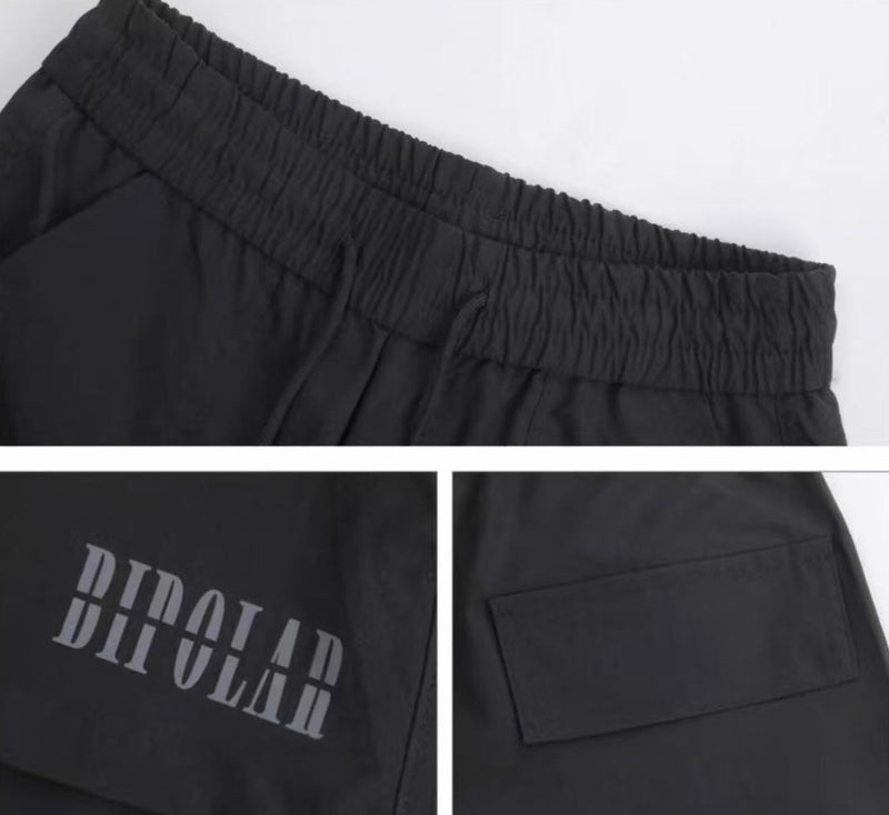 BIPOLAR Pleated Paratrooper Cargo Pants