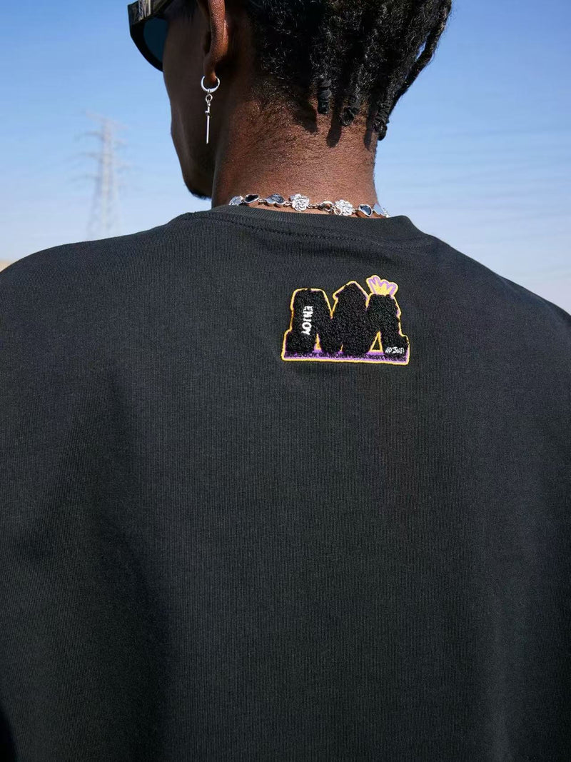 MEDMxNecessityFinery Toothbrush Embroidered Long-sleeved T-shirt