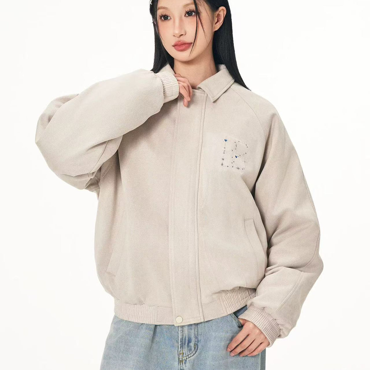 BIPOLAR Hot Diamond Suede Vintage Down Jacket