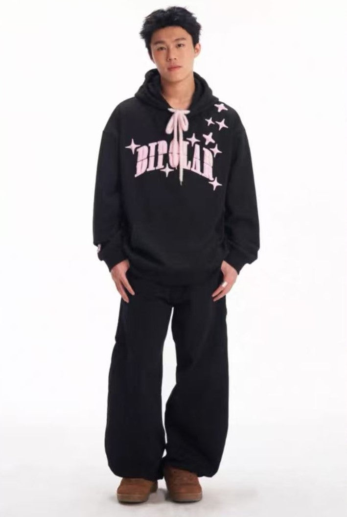 BIPOLAR Rabbit Mink Velvet Hyphenated Patch Hoodie