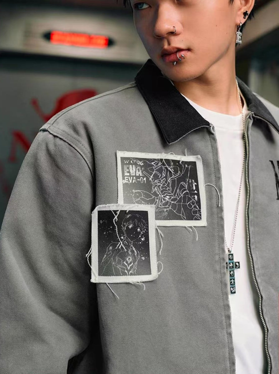 MEDMxEVA Joint Patch Washed Detroit Jacket