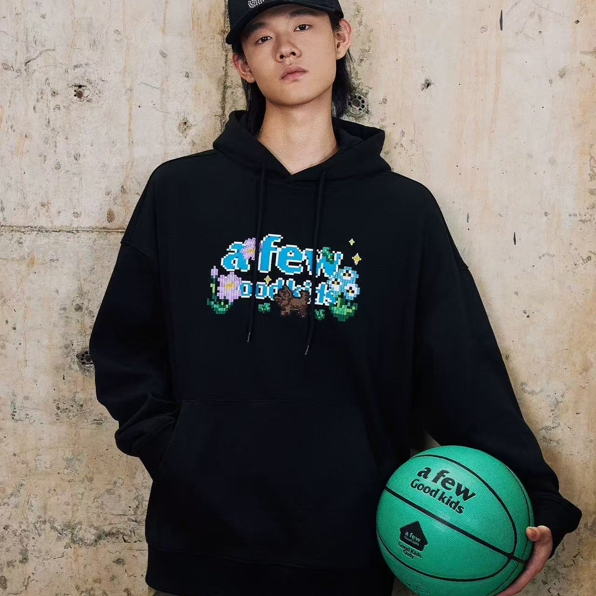 AFGK Pixel Style Embroidered Hoodie