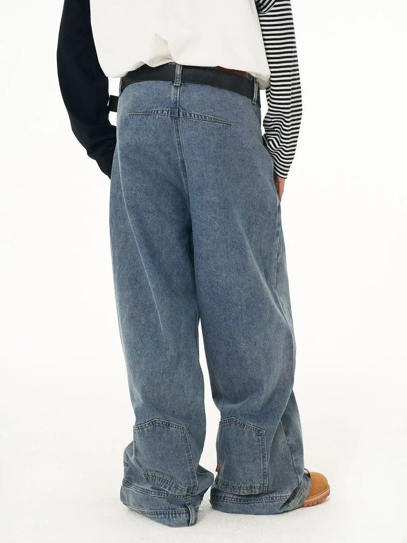 BIPOLAR Mirrored Wide-leg Jeans