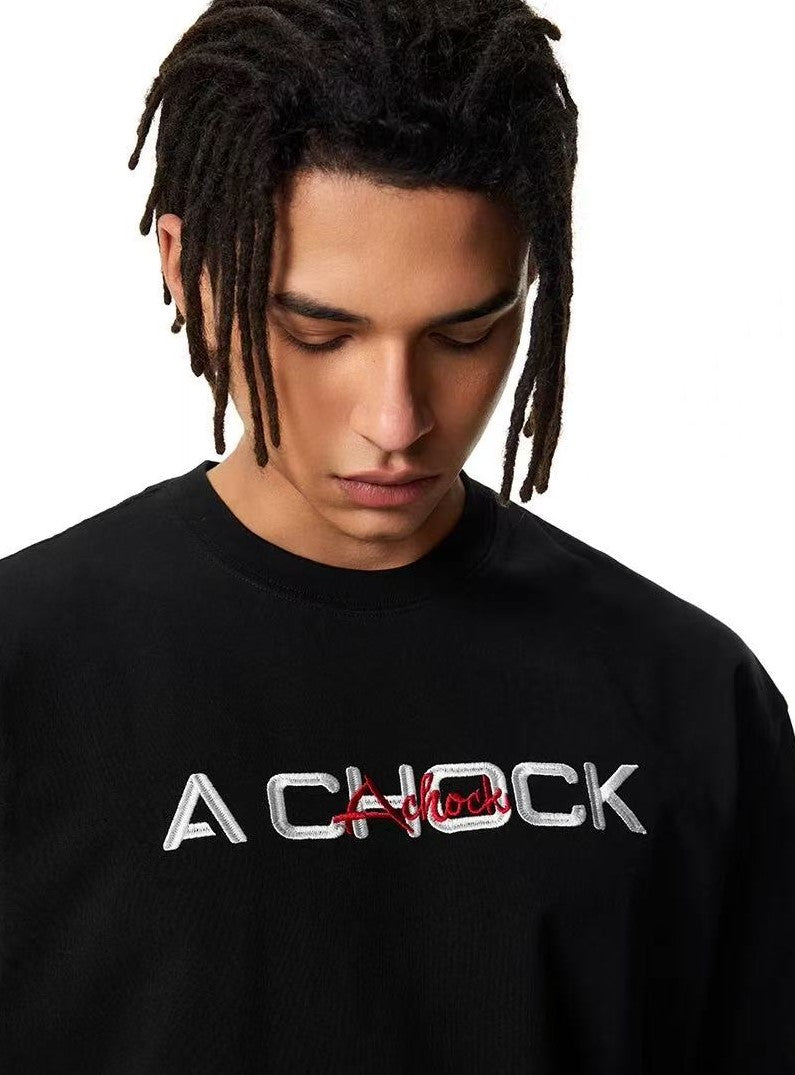 ACHOCK Floral Embroidered short-sleeve T-shirt