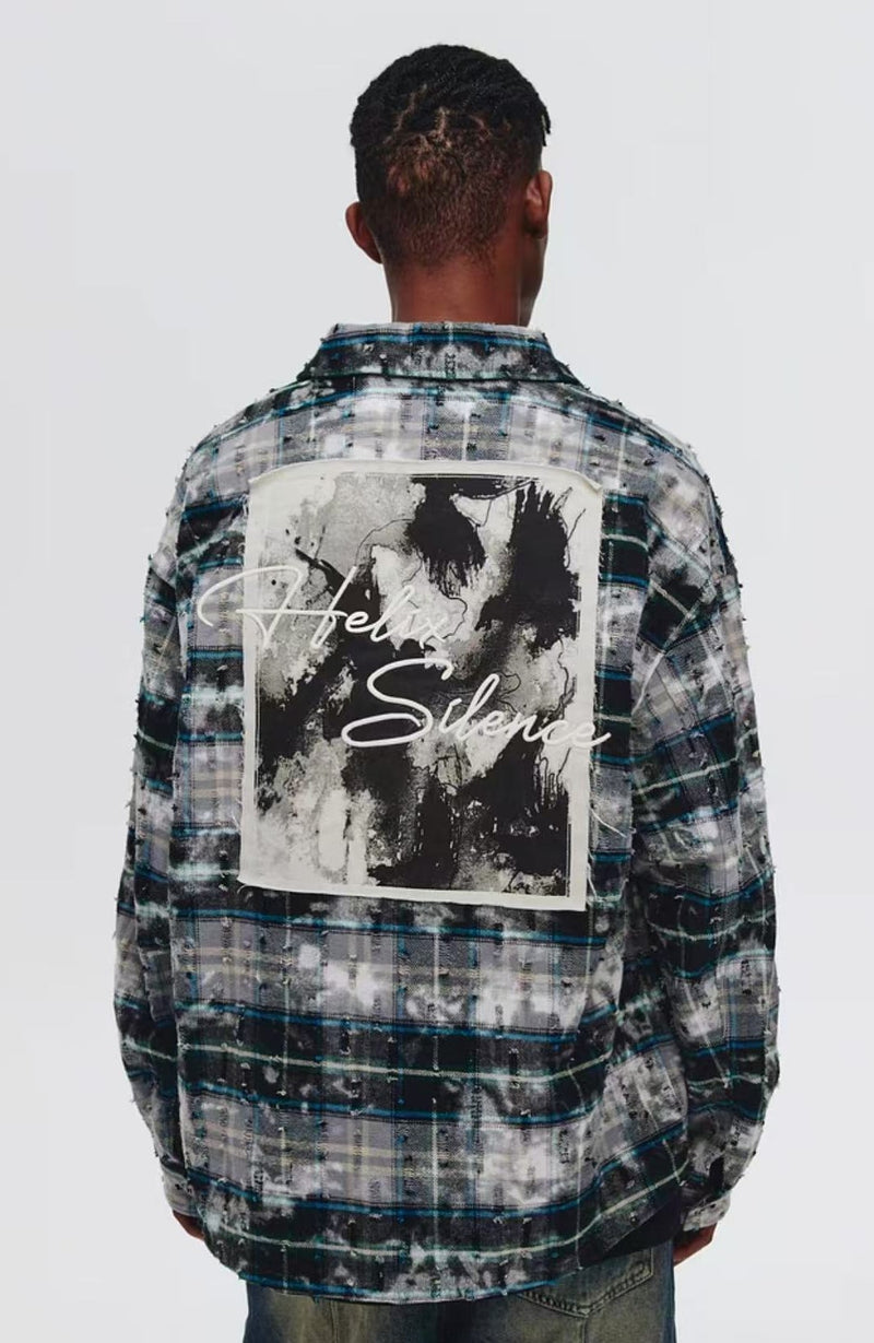 ATRY Destroyed Appliqué Long-sleeved Shirt