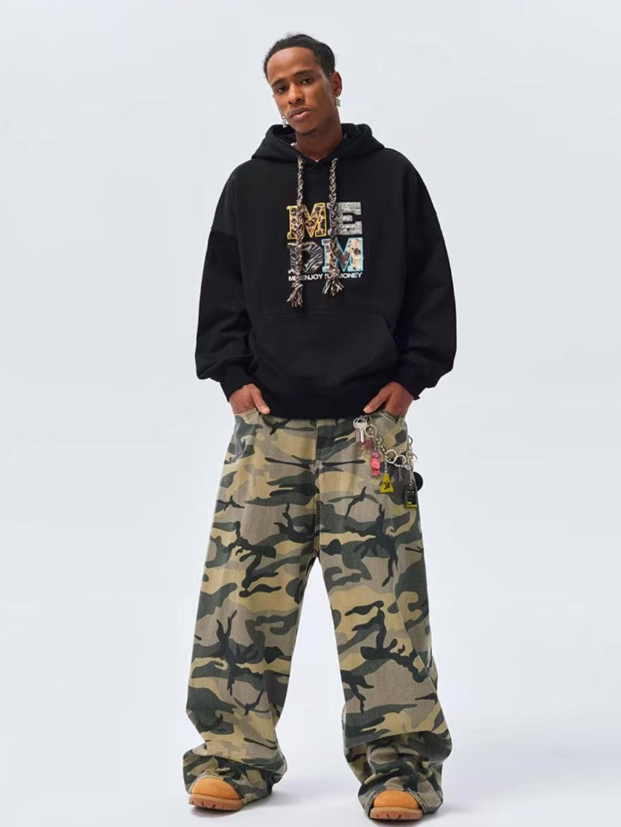 MEDM Bohemian Style Pattern fill Braided Hoodie