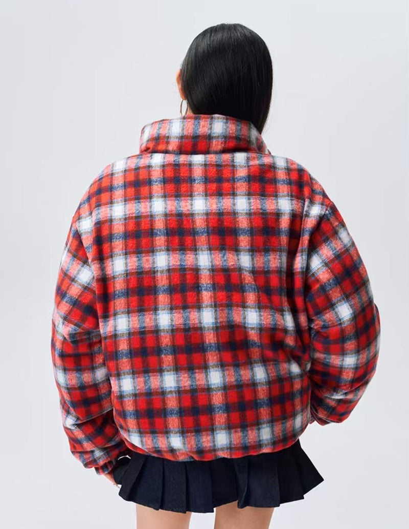MEDM Plaid Double Sided Down Jacket