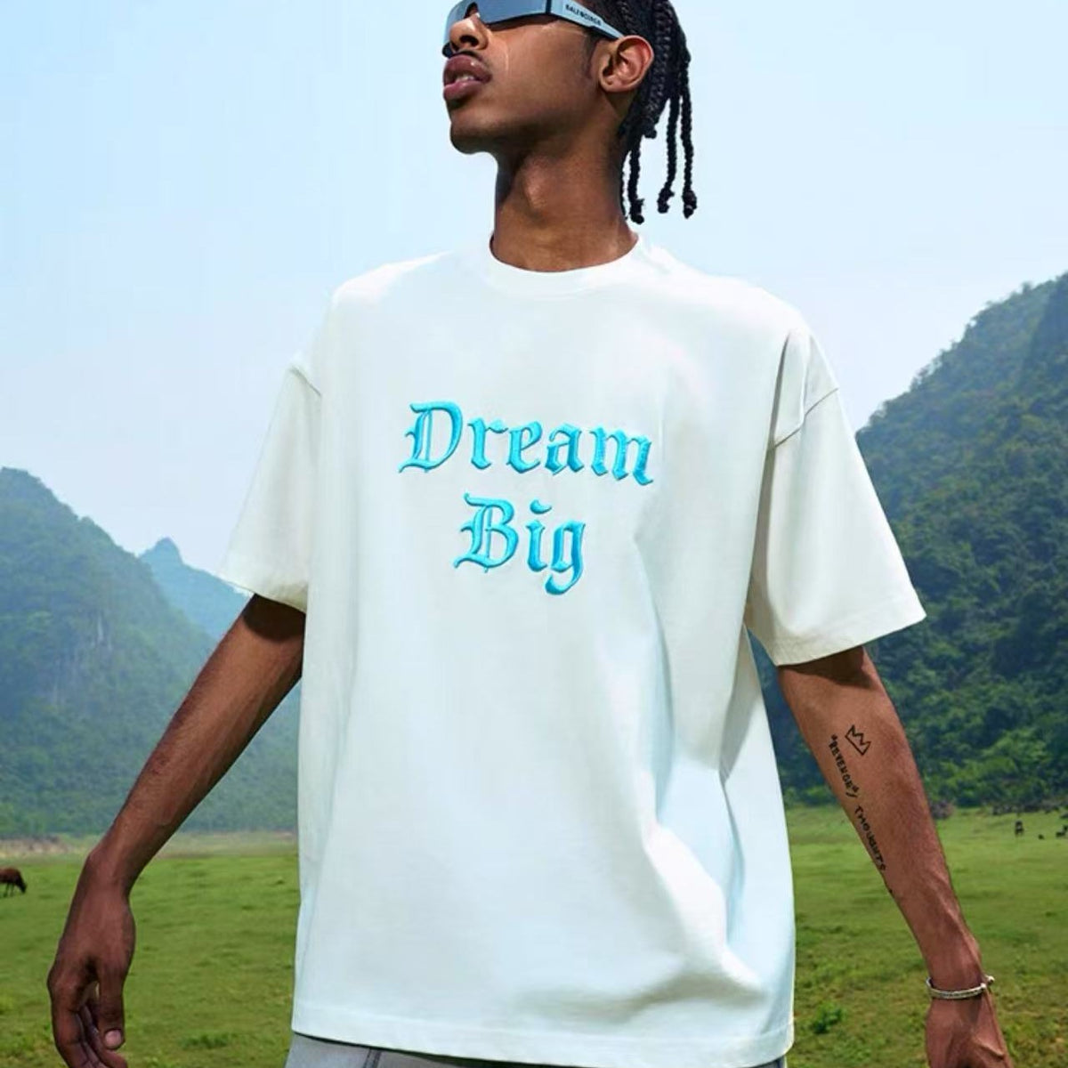 AFGK Big Dreamer Lettering Embroidered T-shirt