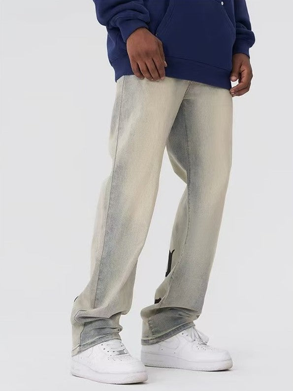 ACHOCK Street Gothic Logo Print Yellow Mud Jeans