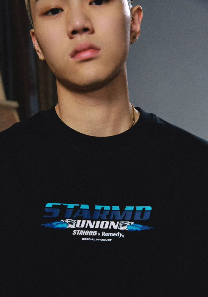 REMEDYxSTA SR Car Engine Printed Short-sleeve T-shirt