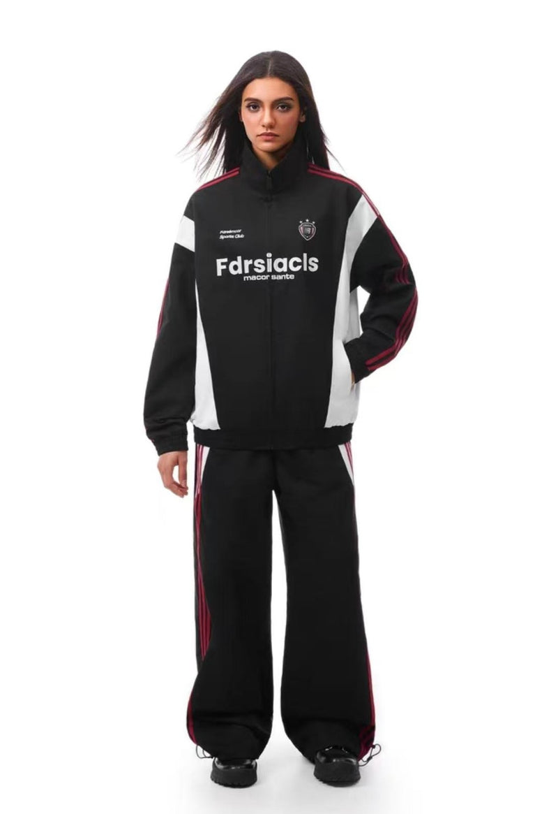 FDR Contrast Color Webbing Stand Collar Jacket (For Women)