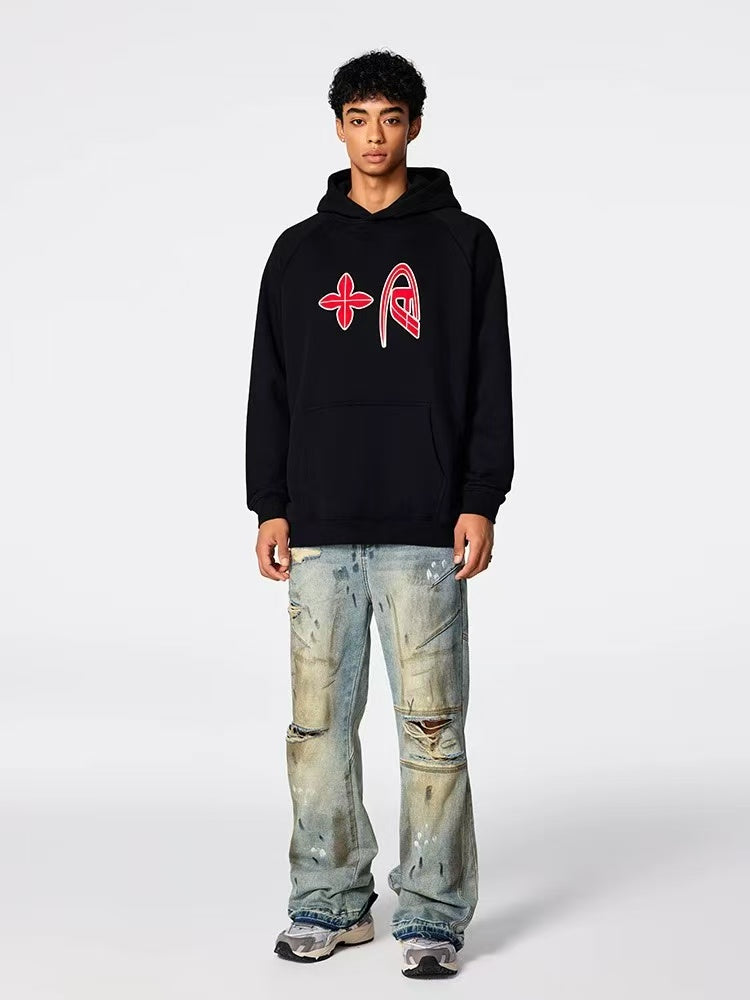 ACHOCK Retro Distressed Ripped Jeans