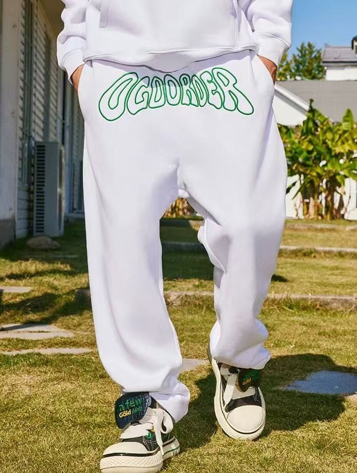AFGKxOO Letter Embroidered Sweatpants