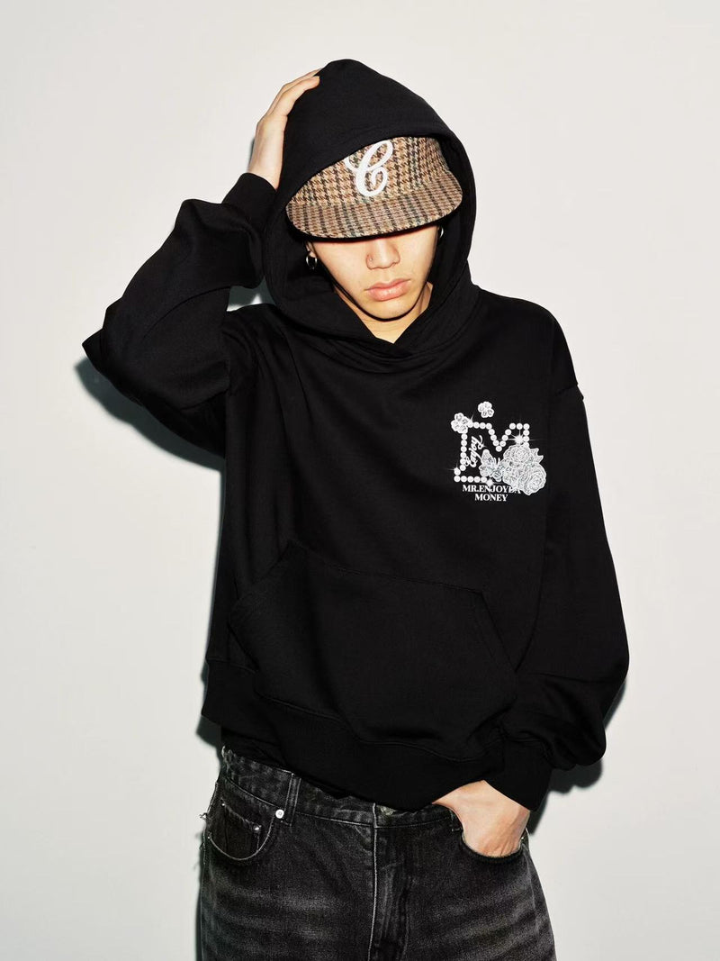 MEDM Lace Print Hoodie