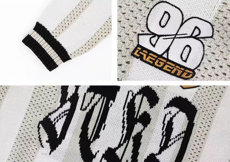 STK Vintage Striped Long-Sleeve Polo T-Shirt