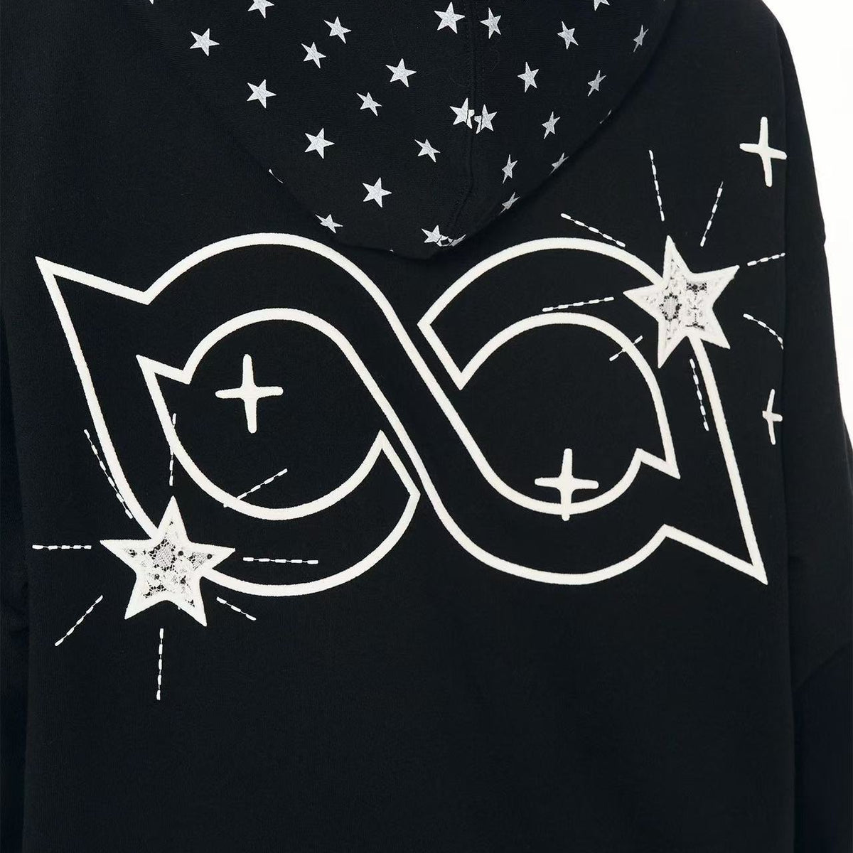 BIPOLAR Star Hooded Cardigan Sweatshirt