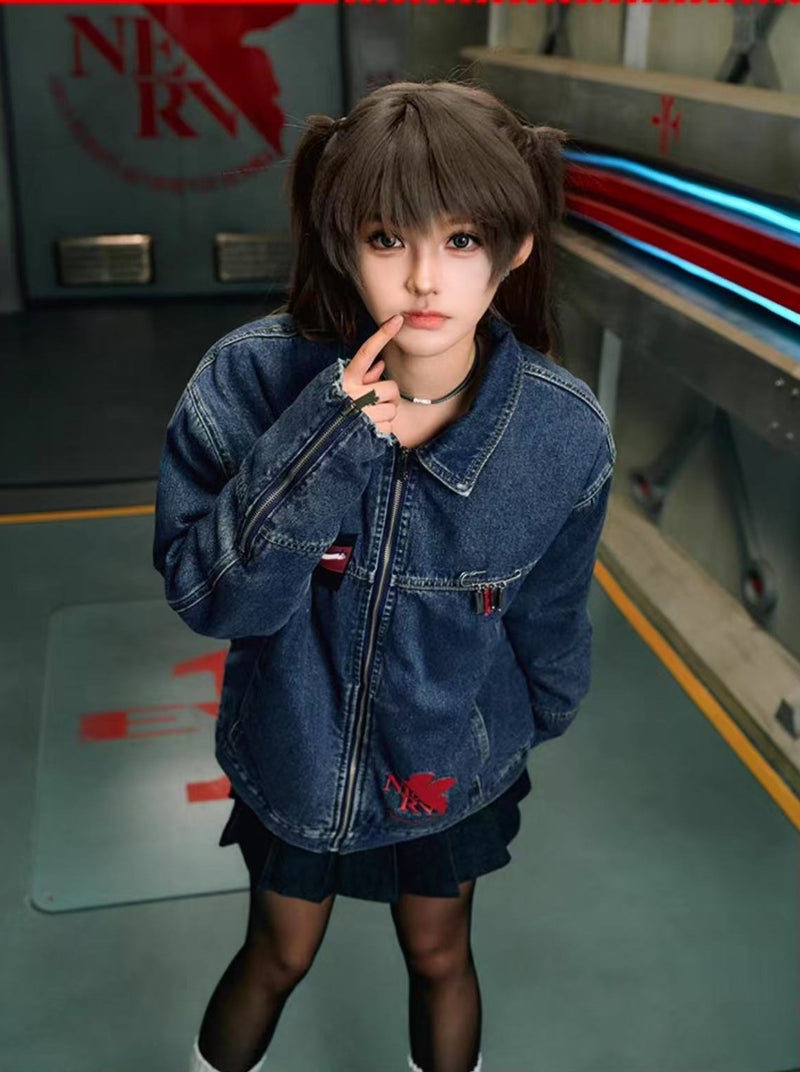 MEDMxEVA Lilith Embroidered Denim Jacket