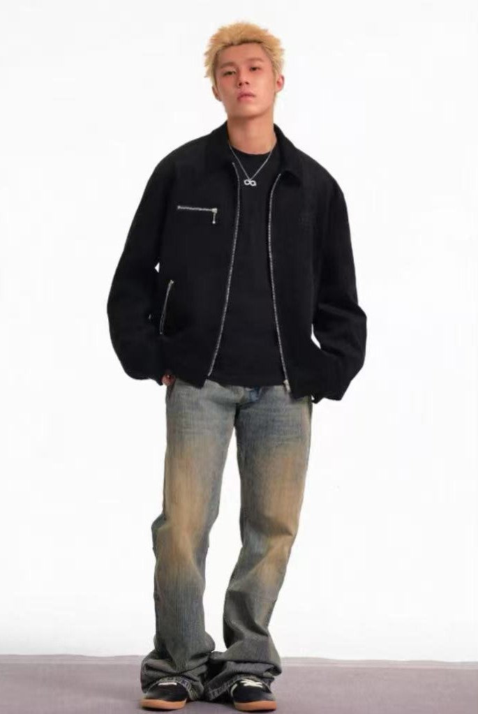 BIPOLAR Hyphenate Suede Multi-pocket Jacket