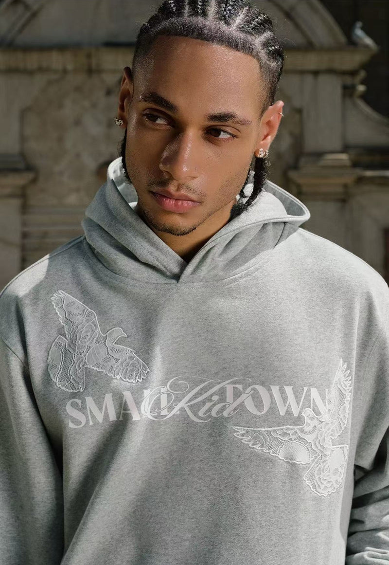 STK Vintage Lace and Peace Dove Design Hoodie