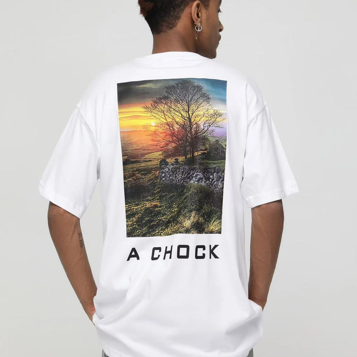 ACHOCK Summer Sunset Print T-shirt