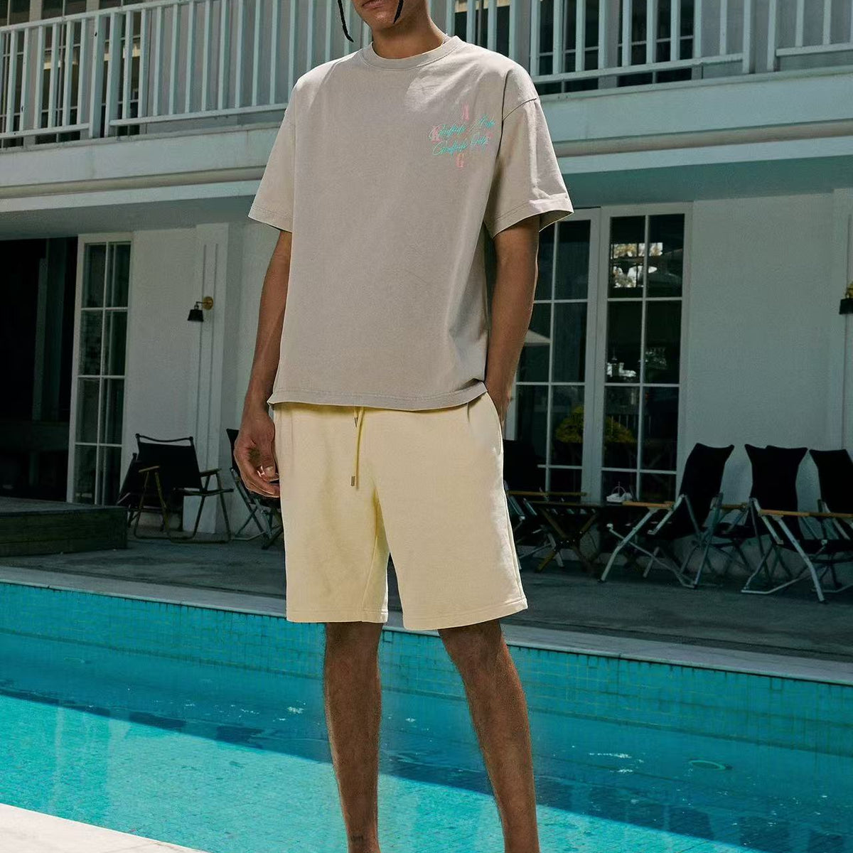 AFGK Washed Basic Short-sleeved T-shirt
