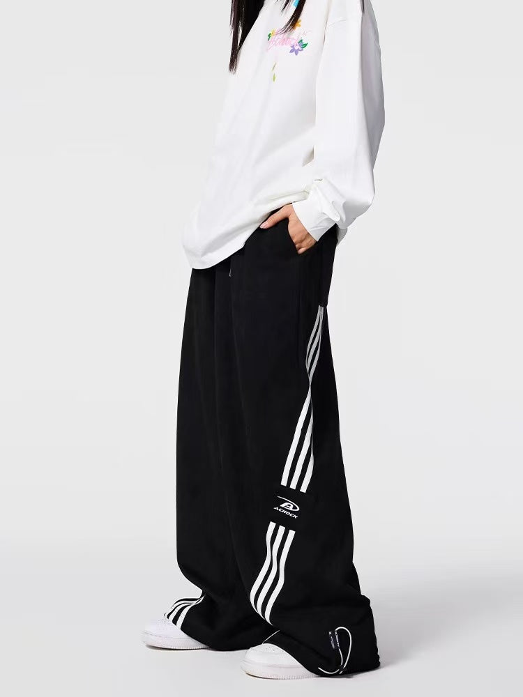 ACHOCK Striped Patchwork Casual Trousers
