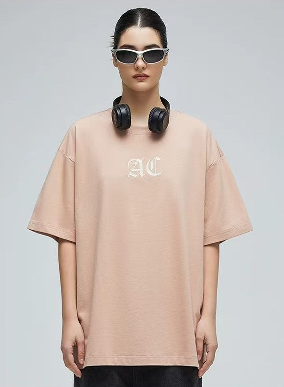 ACHOCK Multicolor Basic Logo Letter Print Short-sleeves T-shirts