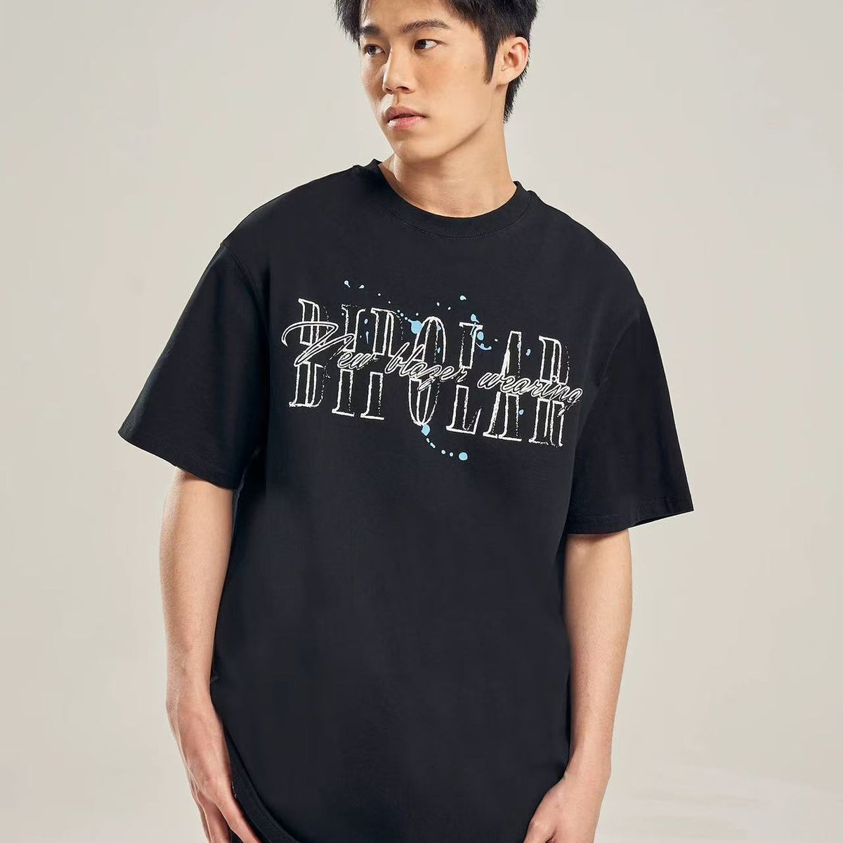 BIPOLAR Splashed Ink Short-sleeve T-shirt
