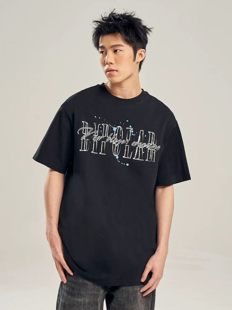 BIPOLAR Splashed Ink Short-sleeve T-shirt
