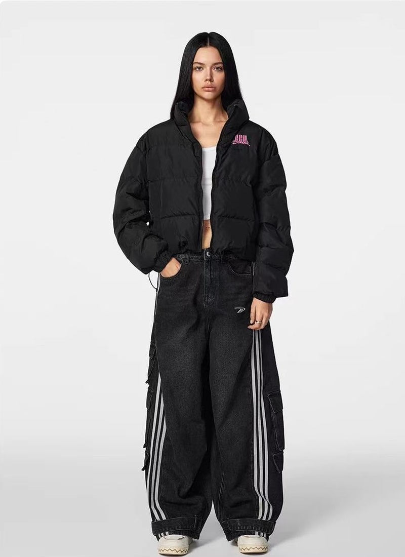 ACHOCK Logo Print White Duck Down Jacket ( For Women)