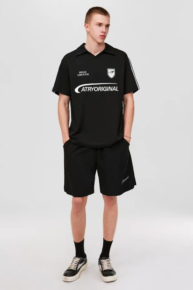 ATRY RIBBING RACING POLO SHORT SLEEVE T-SHIRT