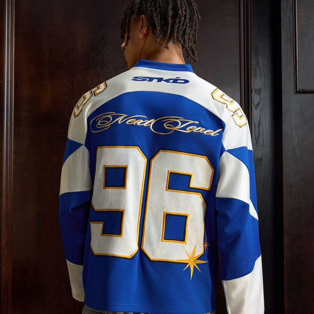 STK Color-Blocked Mesh Ice Hockey Long-Sleeve T-Shirt