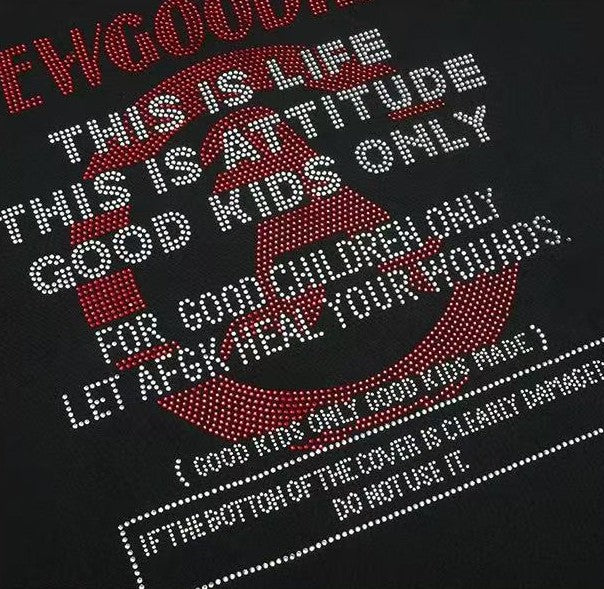 AFGK Hot Drill Contrasting Color Hoodie